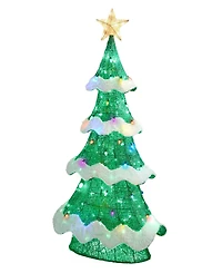 Glitzhome 74.5" Lighted Mesh 3D Christmas Tree