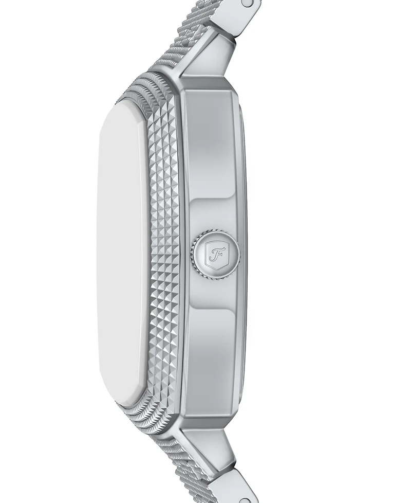 Fossil Unisex Nick Jonas x Machine Luxe Aventurine Silver-Tone Stainless Steel Watch, 37mm