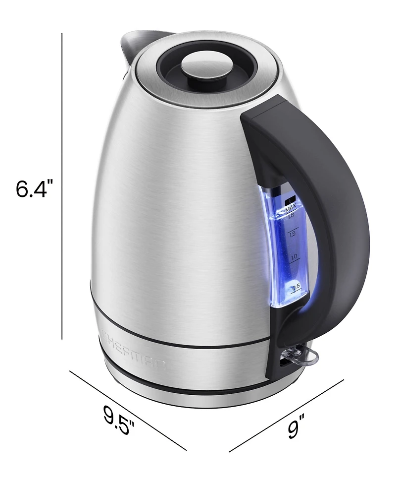 Chefman 1.8L Fast-Boil Stainless Steel Kettle