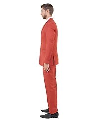 Stacy Adams Men's Solid Textured 3-Piece Jacket With Solid Vest And Pants Suit Notch Lapel