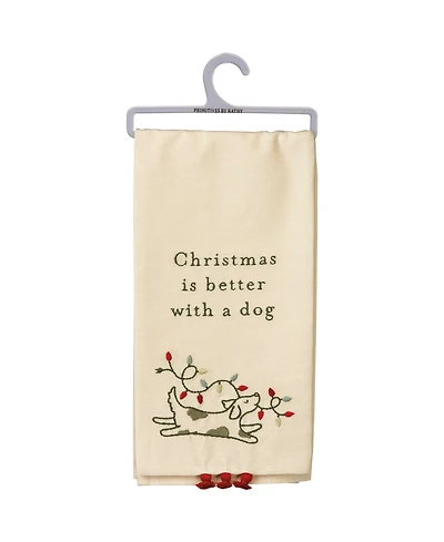Primitives by Kathy Christmas is Better with a Dog Kitchen Towel