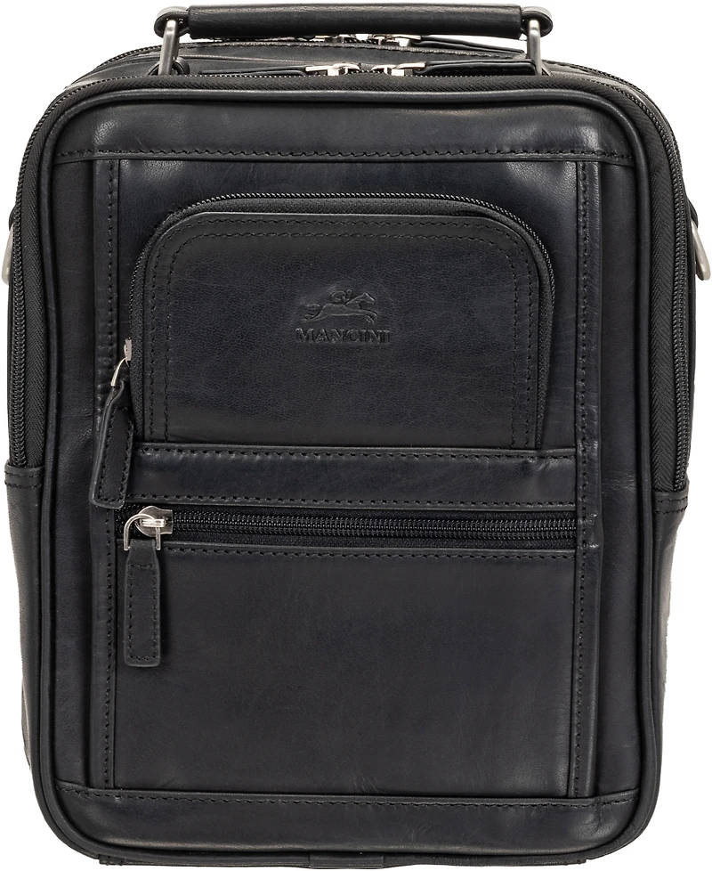 Mancini Men's Buffalo Large Zippered Rear Organizer Bag