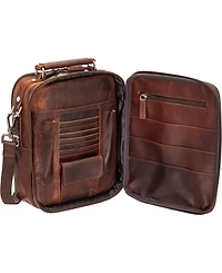 Mancini Men's Buffalo Large Zippered Rear Organizer Bag