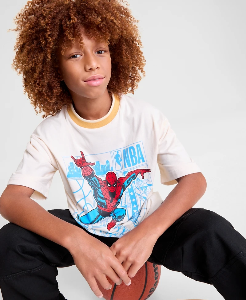Macy's Marvel X Nba Kids Spidey Swings Spider-Man T-Shirt, Exclusive