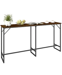 Homcom 70" Bar Table with Charging Station, Bar Height Pub Table,