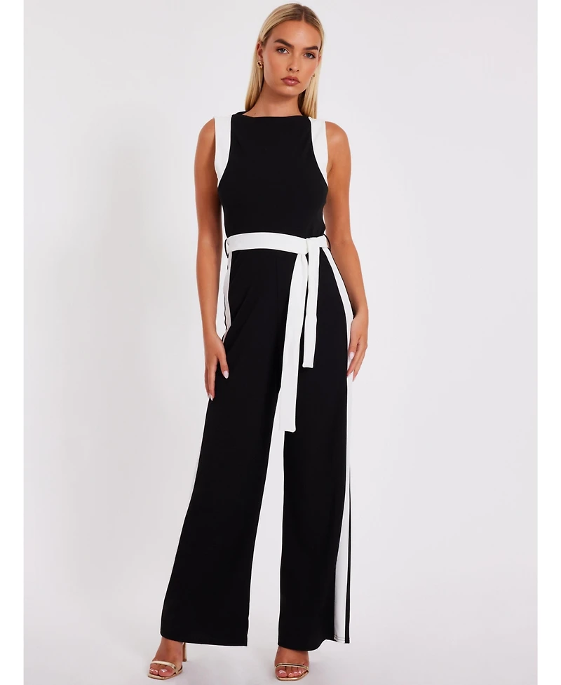 Quiz Women's Contrast Palazzo Jumpsuit