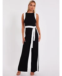 Quiz Women's Contrast Palazzo Jumpsuit