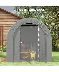 Outsunny 6 x 8ft Outdoor Storage Shed, Waterproof Heavy Duty Portable Shed