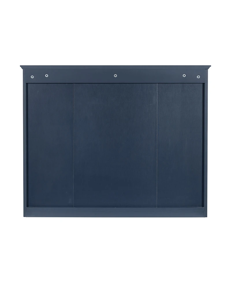 Casainc 35" x 27.5" Bathroom Mirror Cabinet with 6 Open Shelves, Wall Mounted Medicine (No Vanity)