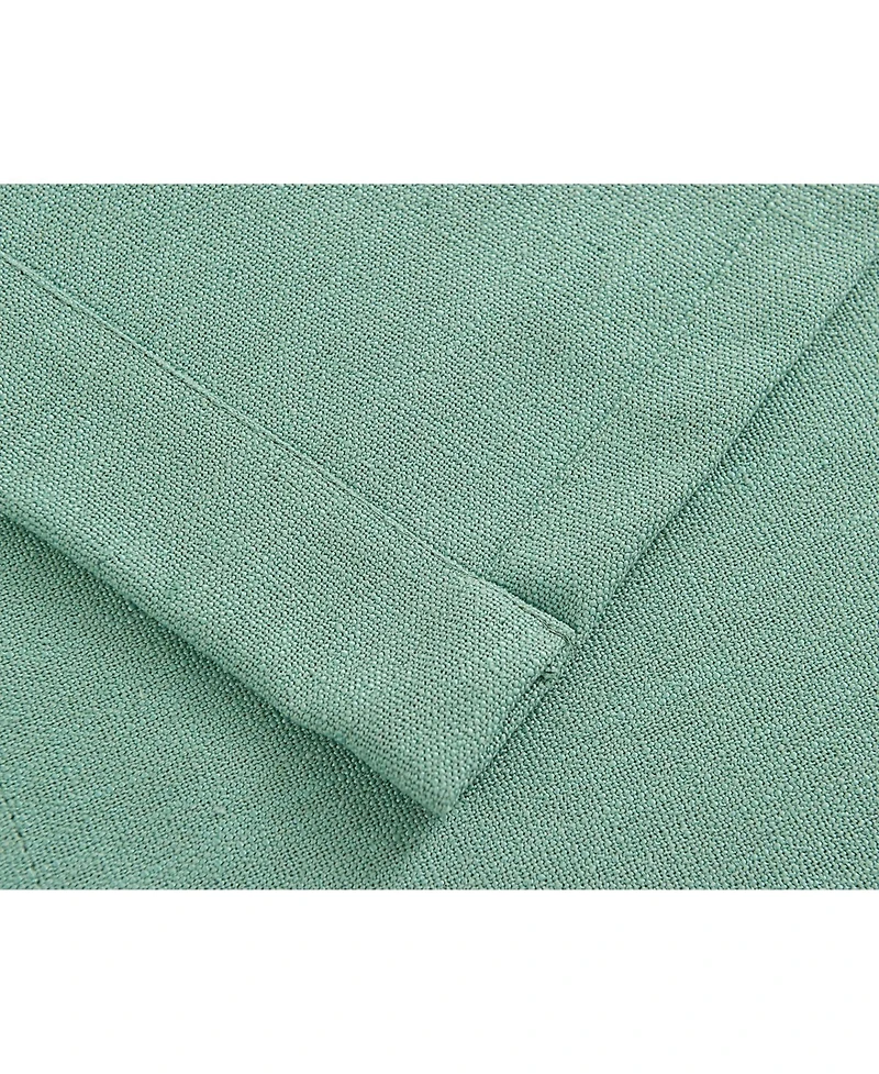 Kate Aurora Teen Decor Poly Cotton Coastal Aqua Colored Grommet Top Window Valance