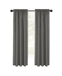 Kate Aurora 2 Piece Hamptons Coastal Living Textured Semi Sheer Rod Pocket Curtain Panels