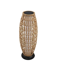 Mondawe Outdoor Vertical Vine Floor Lamp,Soft lighting,Portable Handwoven Resin Rattan Lamp