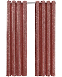 Kate Aurora 2 Piece Metallic Sparkle Thermal Grommet Blackout Curtain Panels