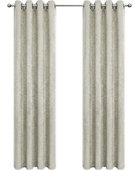 Kate Aurora 2 Piece Metallic Sparkle Thermal Grommet Blackout Curtain Panels