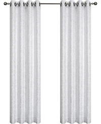 Kate Aurora 2 Piece Metallic Sparkle Thermal Grommet Blackout Curtain Panels