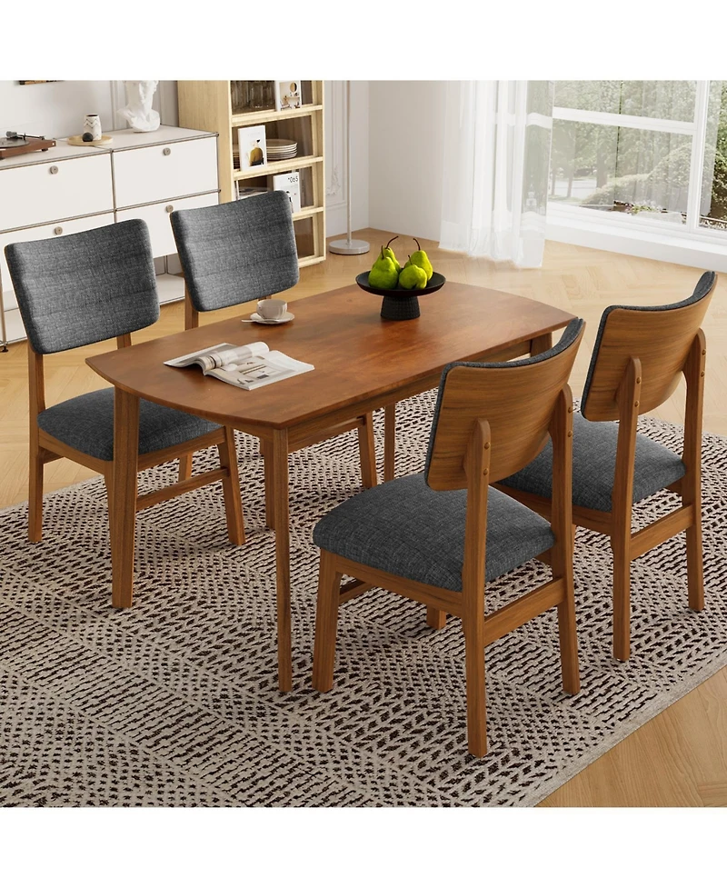 Streamdale Furniture Mid-Century Modern 5-Piece Dining Set