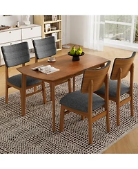 Streamdale Furniture Mid-Century Modern 5-Piece Dining Set
