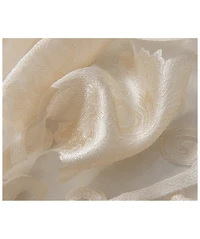 Kate Aurora Organza Sheer Milawi Complete 5 Piece Window Curtain Set