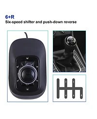 Nbcp Six-Speed Gear Shifter for Logitech G29 Driving Force – High-Performance H-Pattern with Push-Down Reverse, Durable Build & Secure Mounting