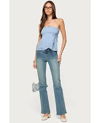 Edikted Women's Narnie Striped Strapless Wrap Top