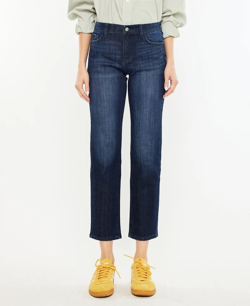 Kancan Women's Mid Rise Boyfriend Jeans
