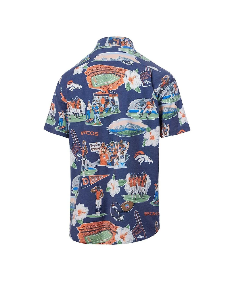 Reyn Spooner Men's Navy Denver Broncos Scenic Button-Down Shirt