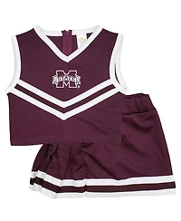 Little King Big Girls 2-Piece Maroon Mississippi State Bulldogs Cheer Set