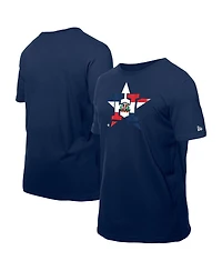 New Era Men's Navy Houston Astros Dominican Republic Flag Logo T-Shirt
