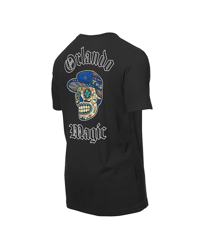 New Era Men's Black Orlando Magic Sugar Skulls T-Shirt