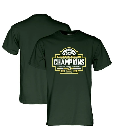 Blue 84 Men's and Women's Green Norfolk State Spartans 2025 Meac Men's Basketball Conference Tournament T-Shirt