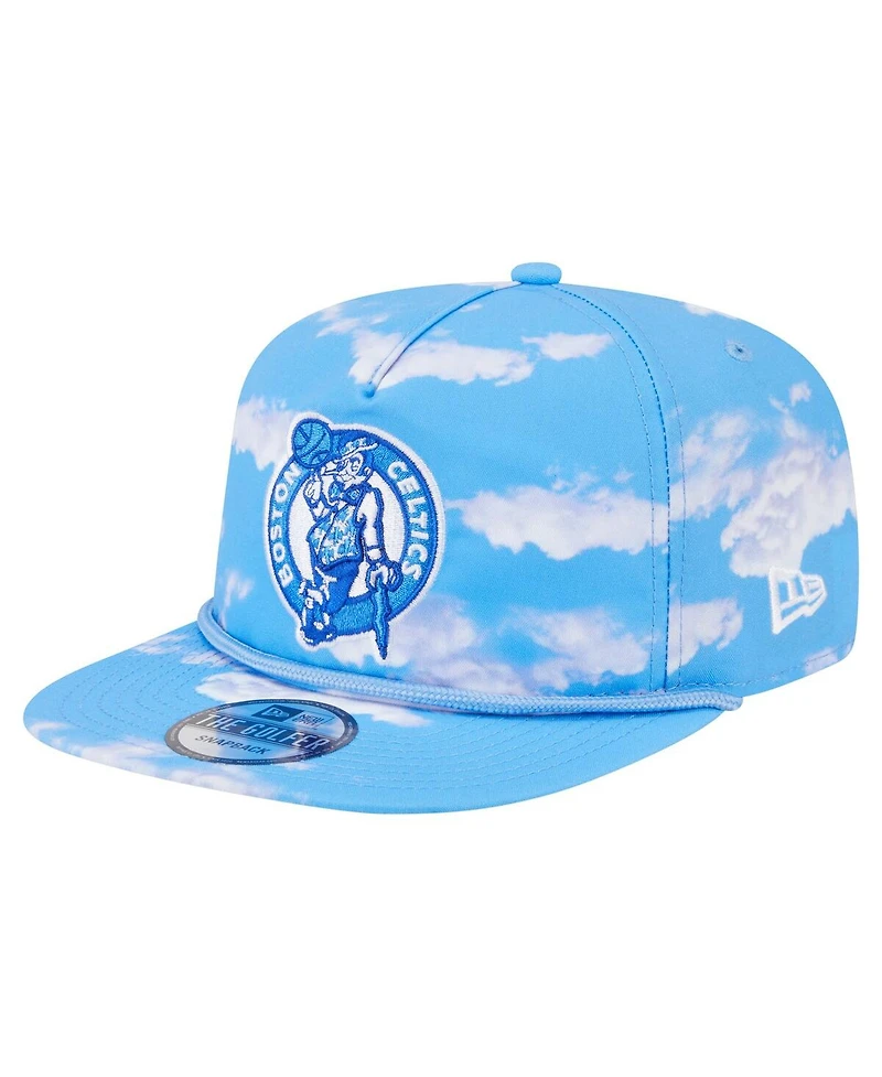 New Era Men's Light Blue Boston Celtics Head in the Clouds Golfer Rope Adjustable Hat