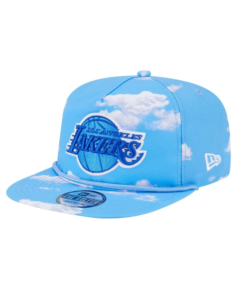 New Era Men's Light Blue Los Angeles Lakers Head in the Clouds Golfer Rope Adjustable Hat