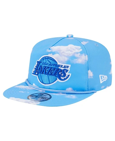 New Era Men's Light Blue Los Angeles Lakers Head in the Clouds Golfer Rope Adjustable Hat