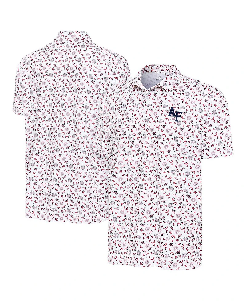 Antigua Men's White Air Force Falcons Independence Day Polo Shirt