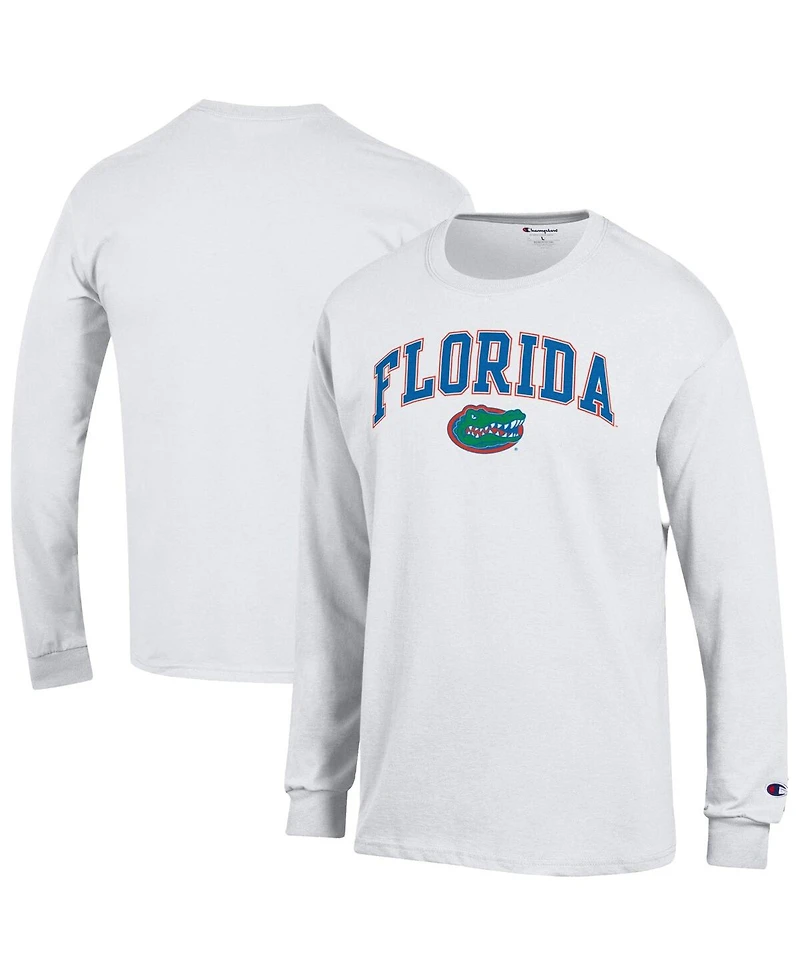Champion Men's White Florida Gators Arch Over Logo Long Sleeve T-Shirt