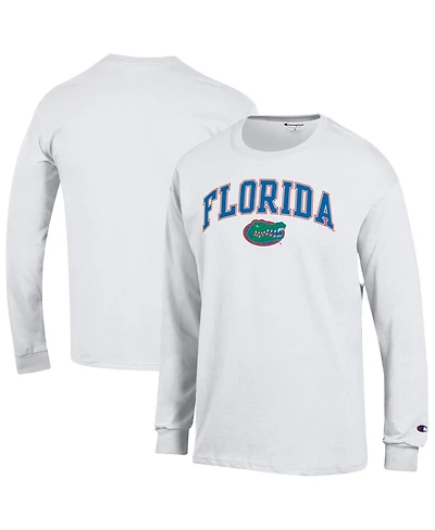 Champion Men's White Florida Gators Arch Over Logo Long Sleeve T-Shirt