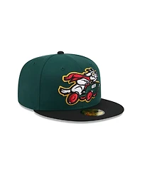 New Era Men's Dark Green Hickory Crawdads Theme Nights 59FIFTY Fitted Hat