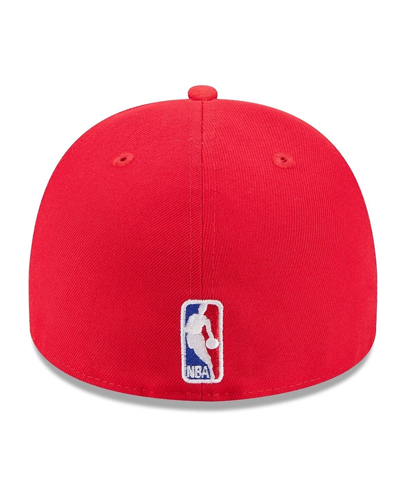 New Era Men's Red Atlanta Hawks 2025 Nba Draft A-Frame 59FIFTY Fitted Hat