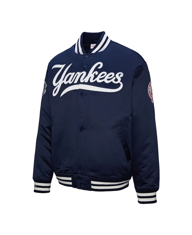 Mitchell & Ness Men's Navy New York Yankees 2000 World Series Full-Snap Varsity Jacket