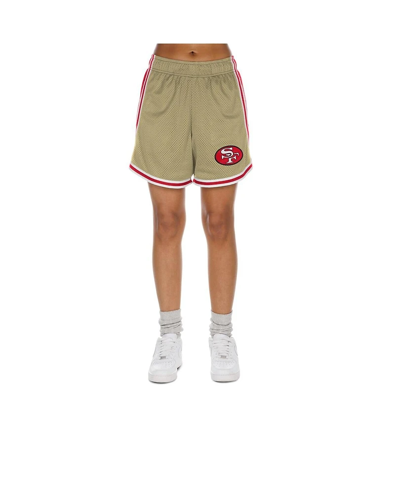 New Era Women's Gold/Scarlet San Francisco 49ers Throwback Sport Classics Mesh Shorts