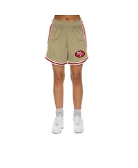 New Era Women's Gold/Scarlet San Francisco 49ers Throwback Sport Classics Mesh Shorts
