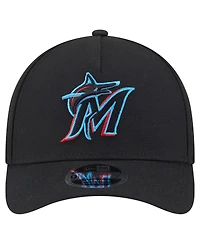 New Era Men's Black Miami Marlins 9FORTY M-Crown Adjustable Hat