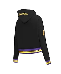 Pro Standard Women's Black Los Angeles Lakers 2024/25 City Edition Cropped Pullover Hoodie