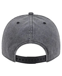 New Era Men's Charcoal New Orleans Pelicans Throwback Washed Pre-Curved 9FIFTY Snapback Hat