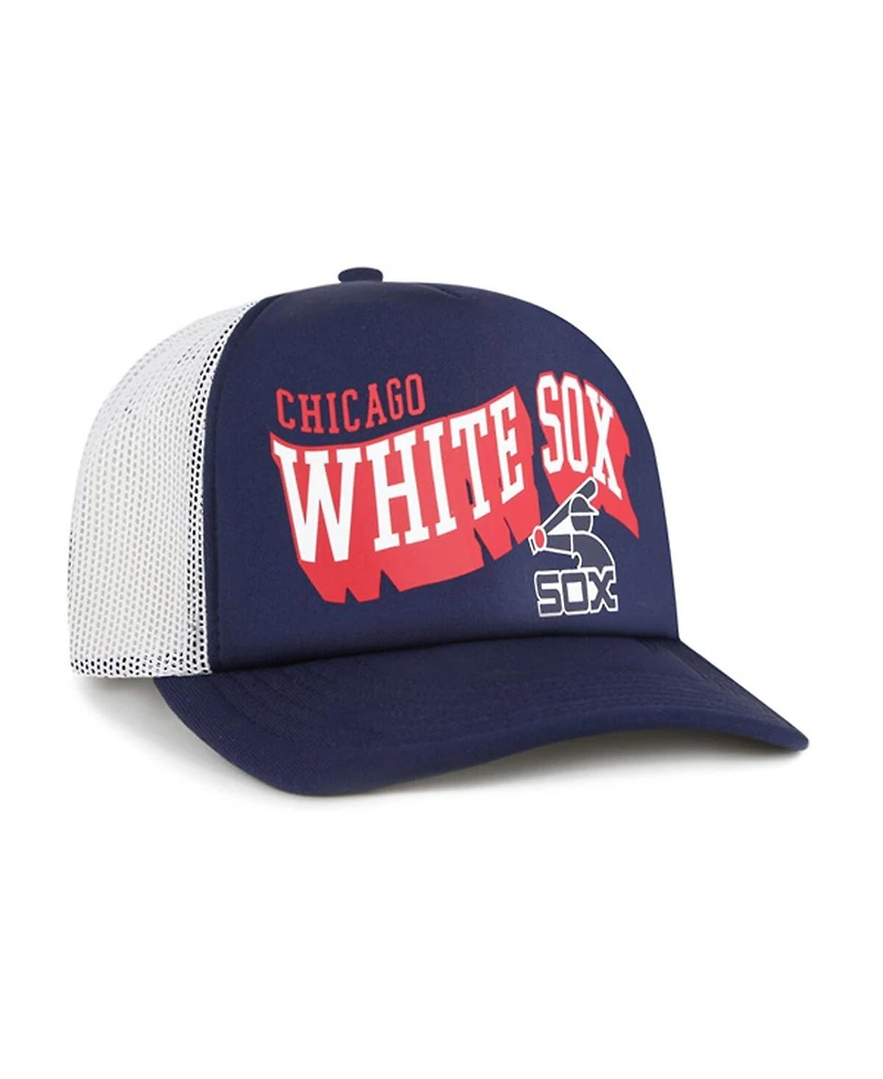 '47 Brand Men's Navy Chicago White Sox Meander Foam Trucker Snapback Hat