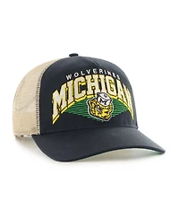 '47 Brand Men's Navy Michigan Wolverines Pomona Mesh Hitch Adjustable Trucker Hat