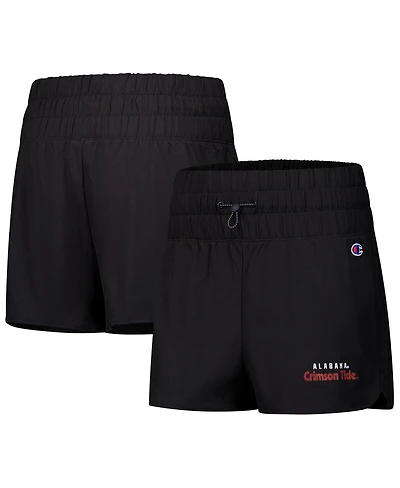 Champion Women's Black Alabama Crimson Tide Tailgate Her Woven Shorts