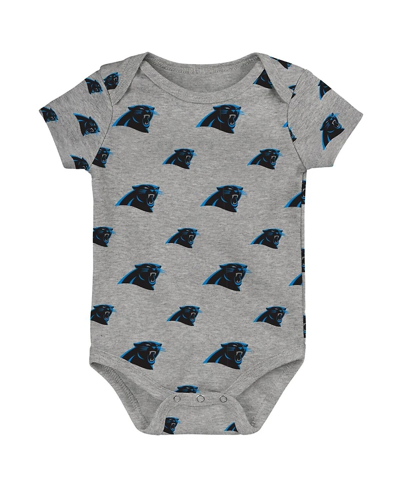 Outerstuff Baby Boys and Girls 3-Pack Carolina Panthers Team Starter Bodysuit Set