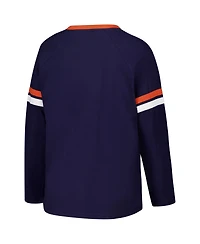 Fanatics Women's Navy Denver Broncos Plus Won Done Lace-Up V-Neck Long Sleeve T-Shirt