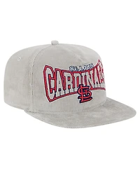 New Era Men's Gray St. Louis Cardinals Corduroy Golfer Snapback Hat